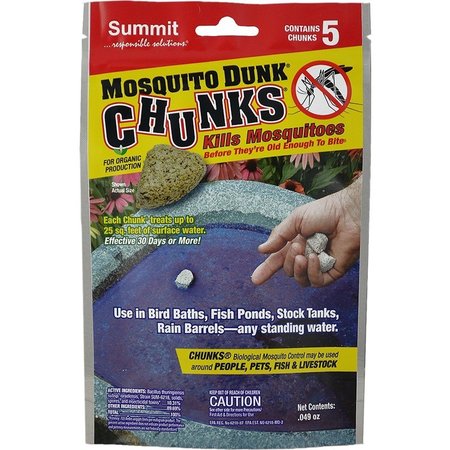 SUMMIT Mosquito Dunk Organic Mosquito Killer Solid 5 pk 175-12